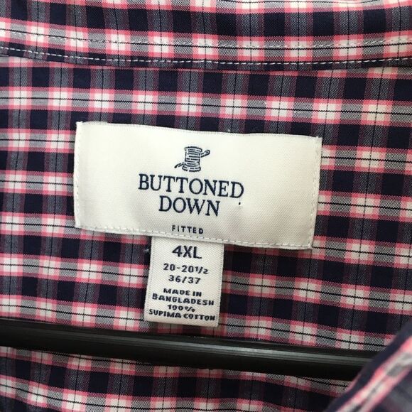 BUTTONED DOWN SHIRT IN‎ NAVY BLUE PLAID - Picture 4 of 5